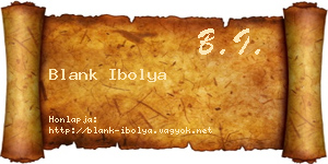 Blank Ibolya névjegykártya